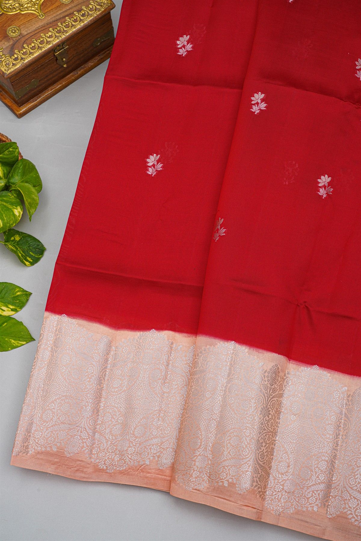 Fancy Matka Silk Red Saree