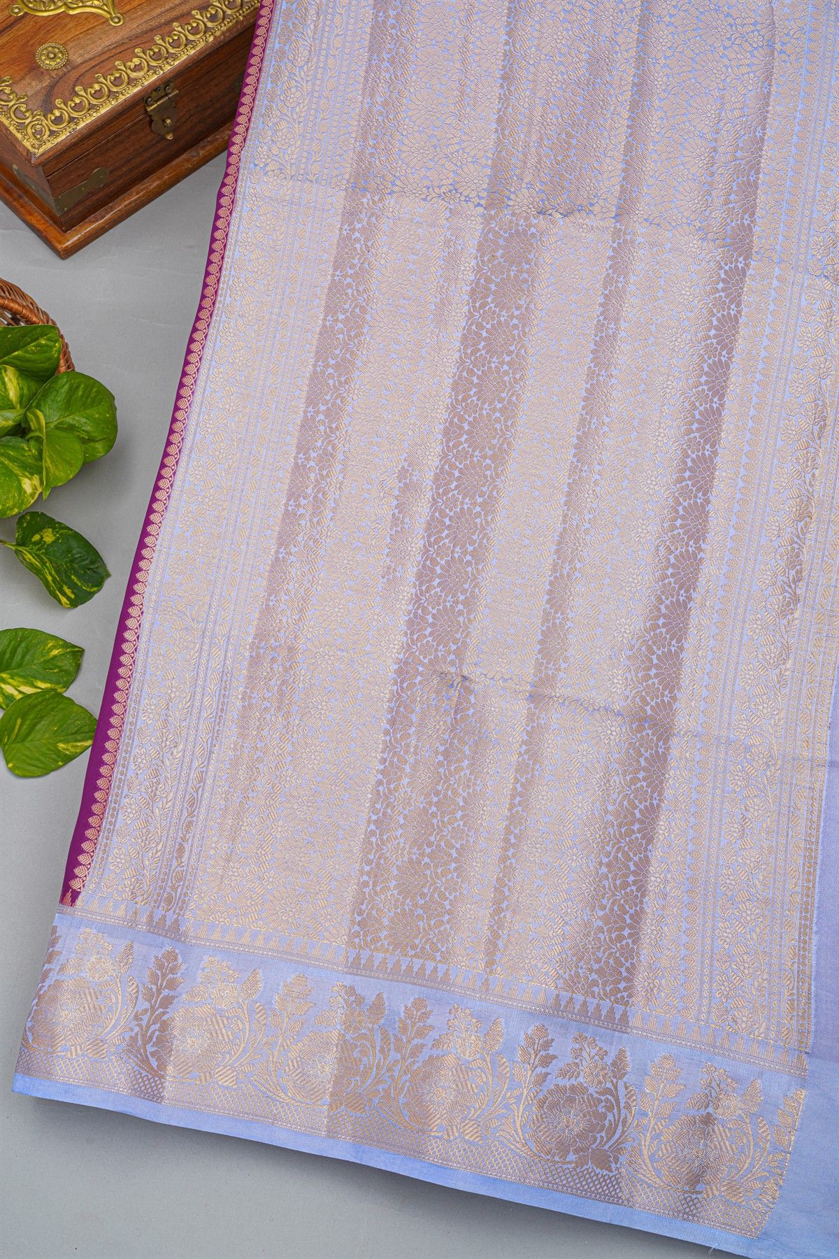 Fancy Matka Silk Purple Saree