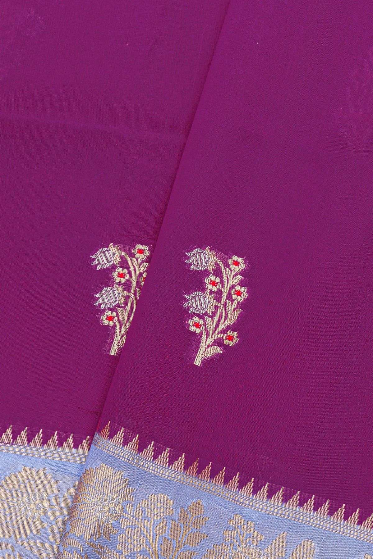 Fancy Matka Silk Purple Saree