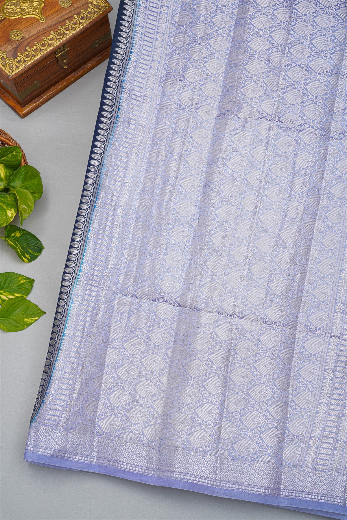 Fancy Matka Silk Navy Blue Saree