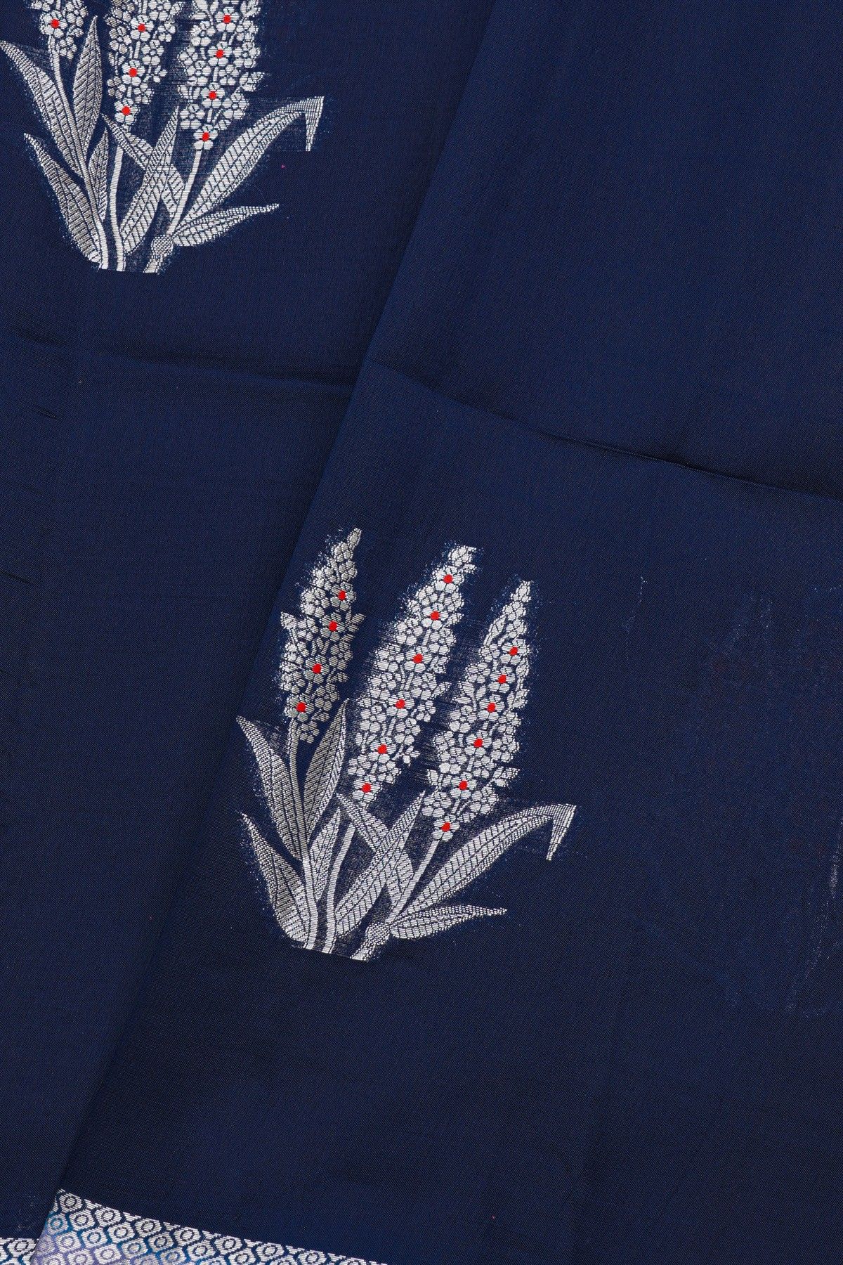 Fancy Matka Silk Navy Blue Saree