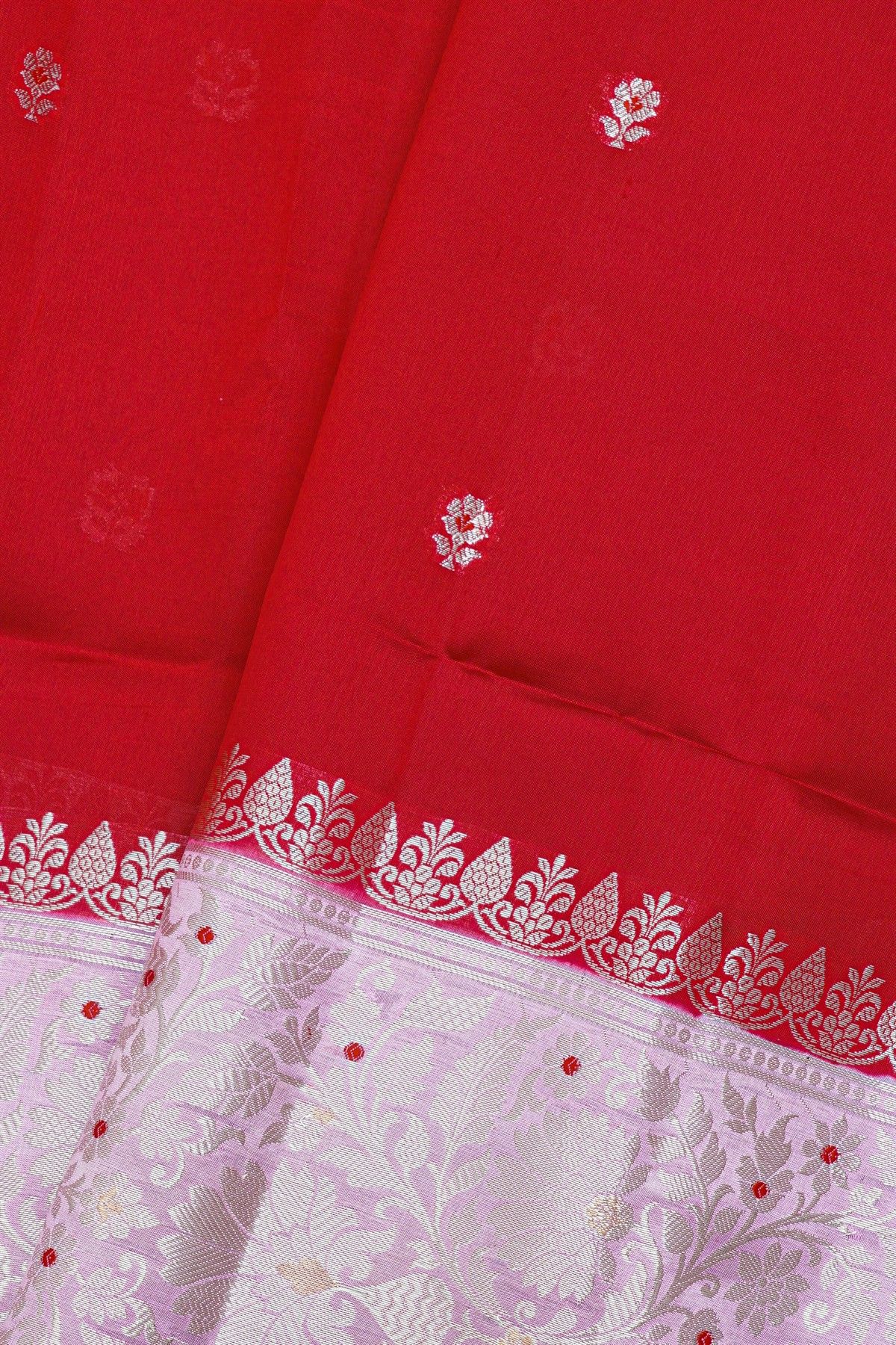 Fancy Matka Silk Red Saree