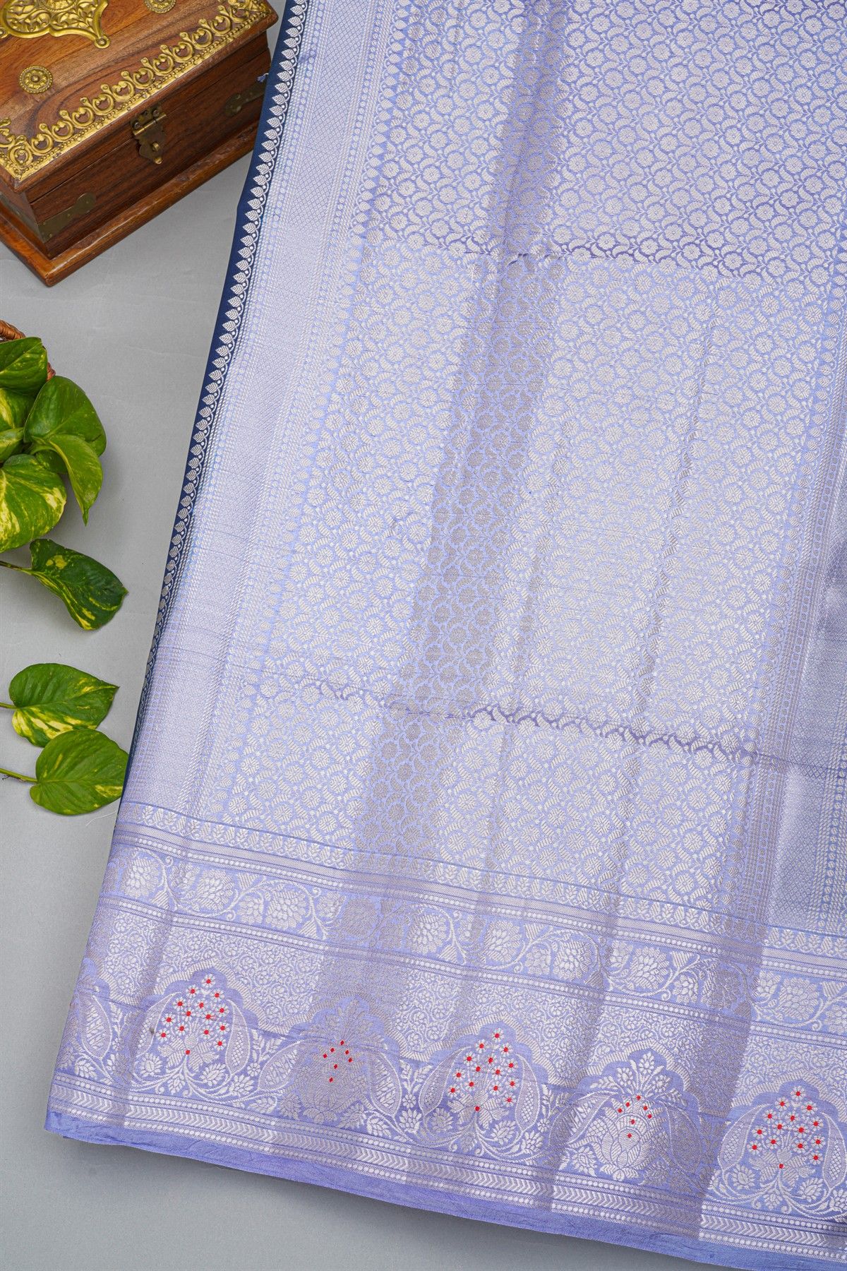 Fancy Matka Silk Navy Blue Saree