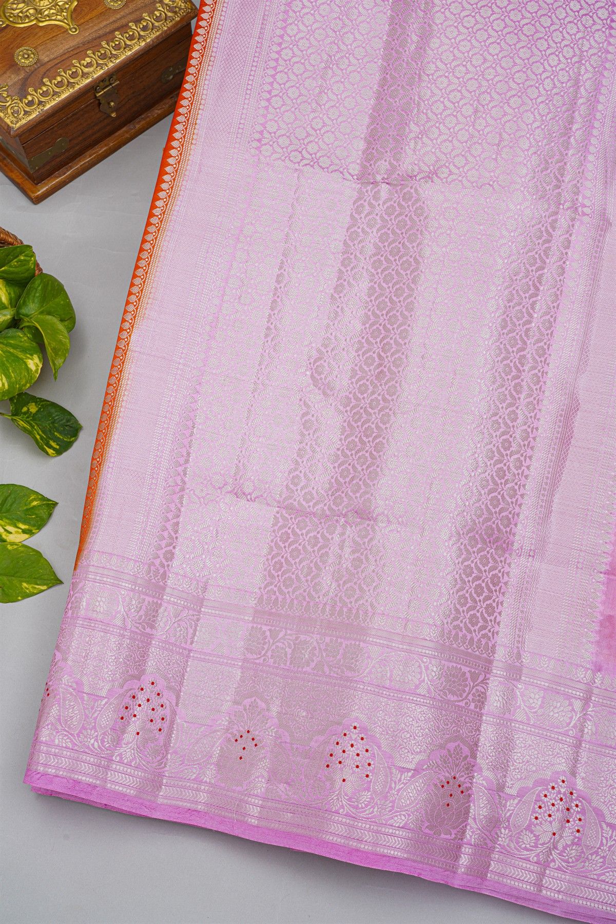 Fancy Matka Silk Orange Saree
