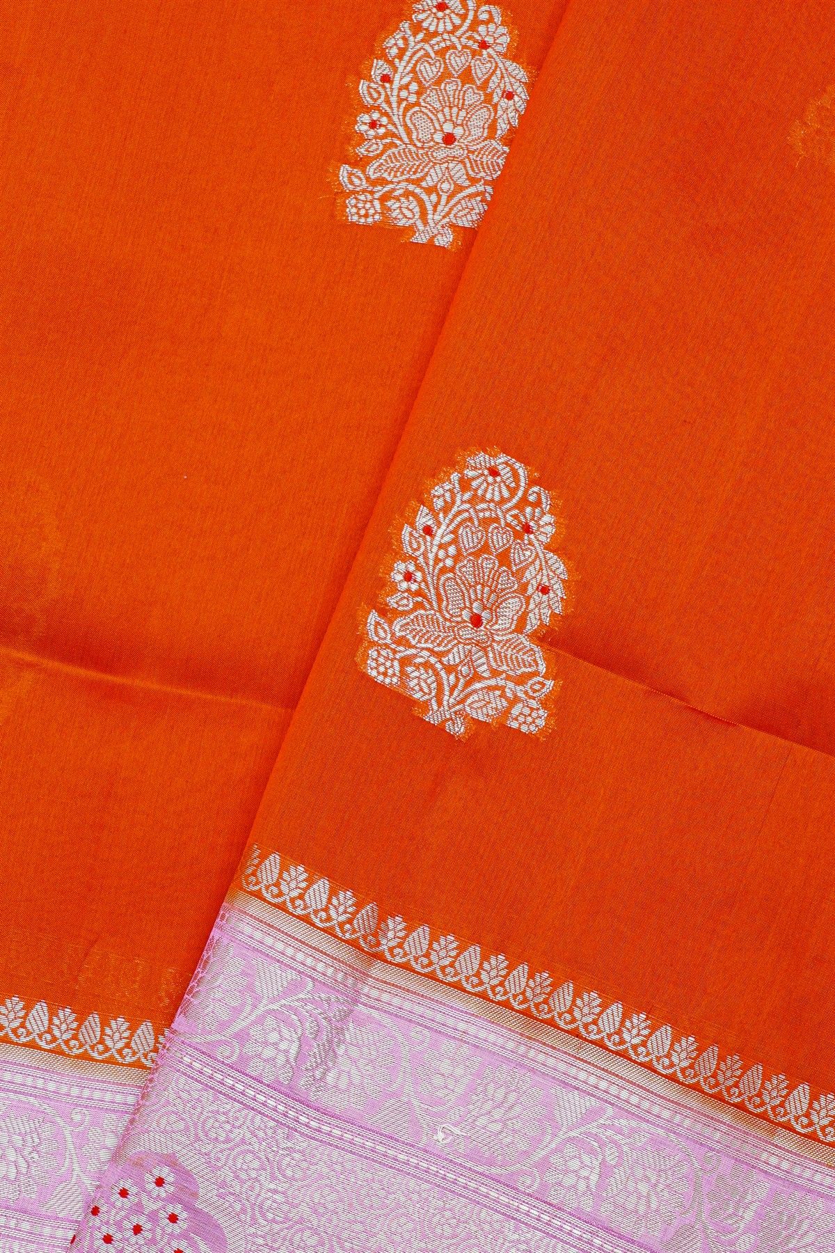 Fancy Matka Silk Orange Saree