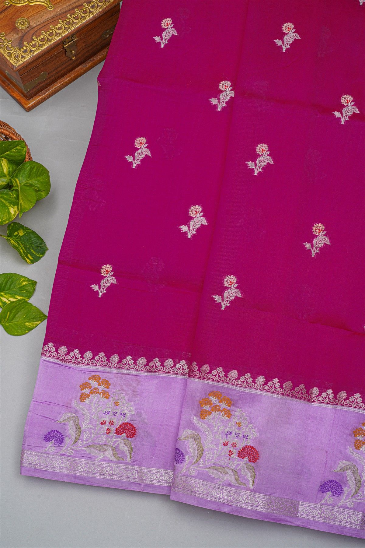 Fancy Matka Silk Pink Saree