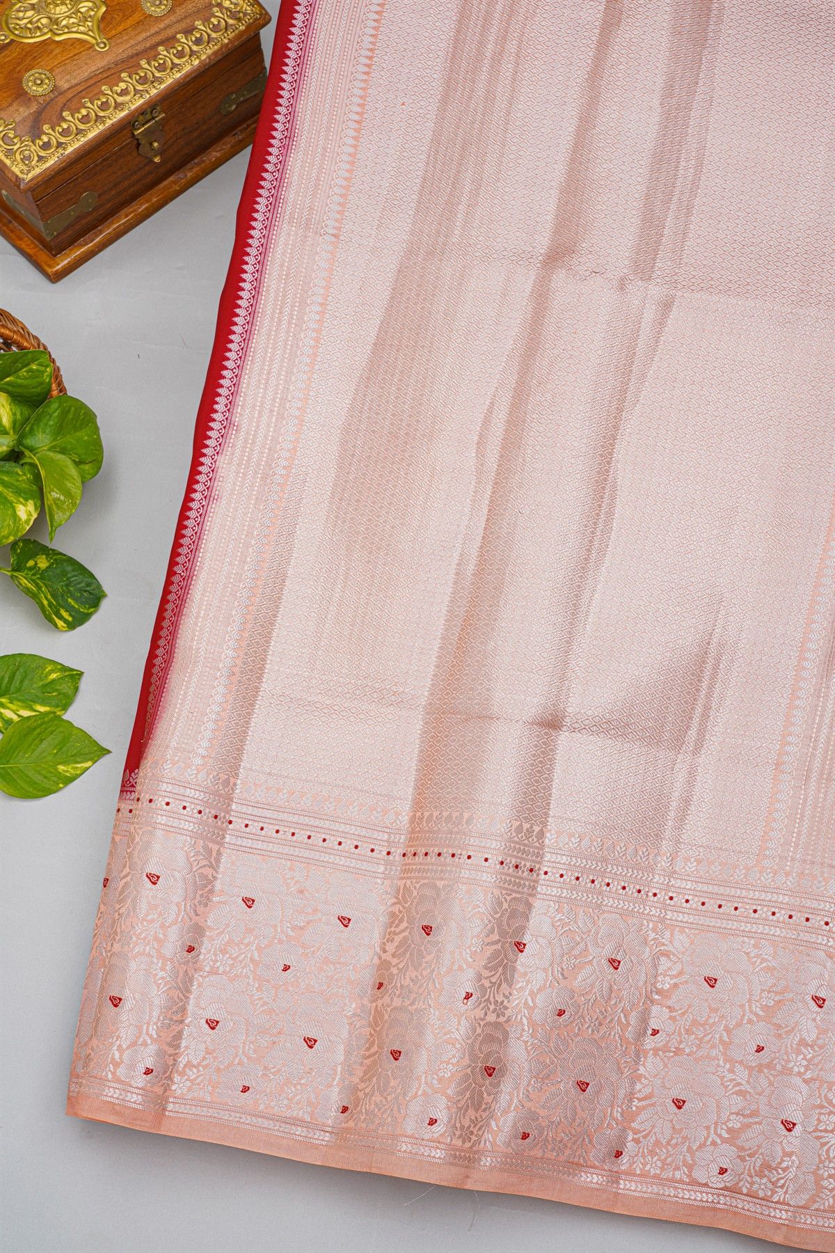 Fancy Matka Silk Red Saree