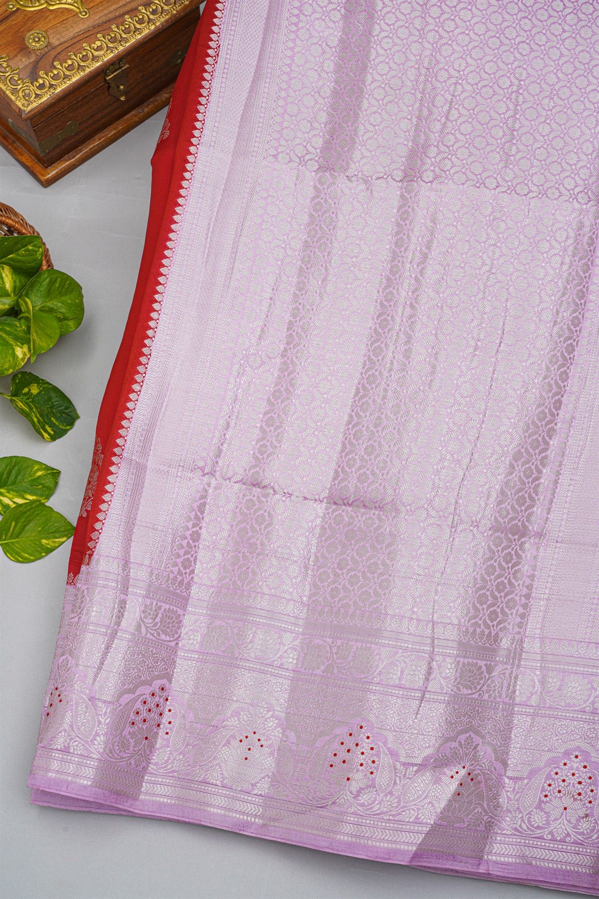 Fancy Matka Silk Red Saree