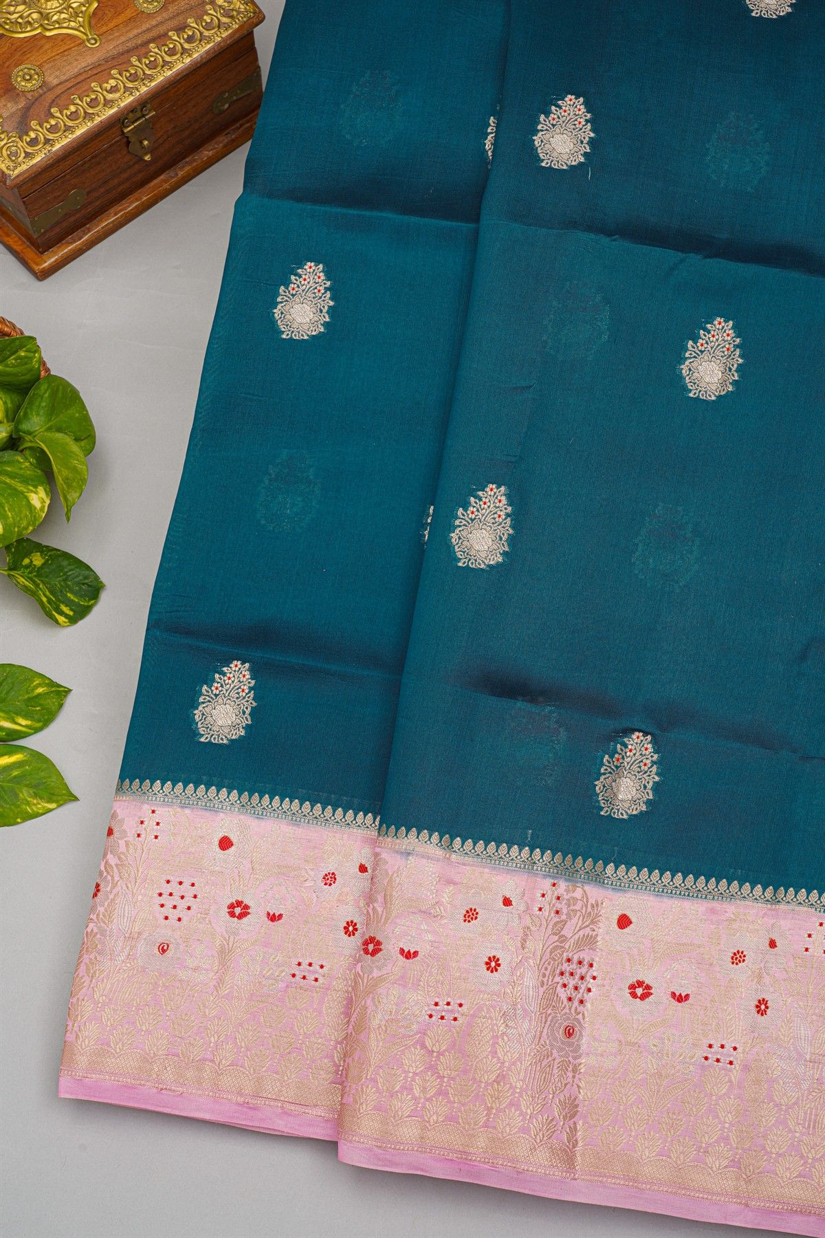 Fancy Matka Silk Blue Saree