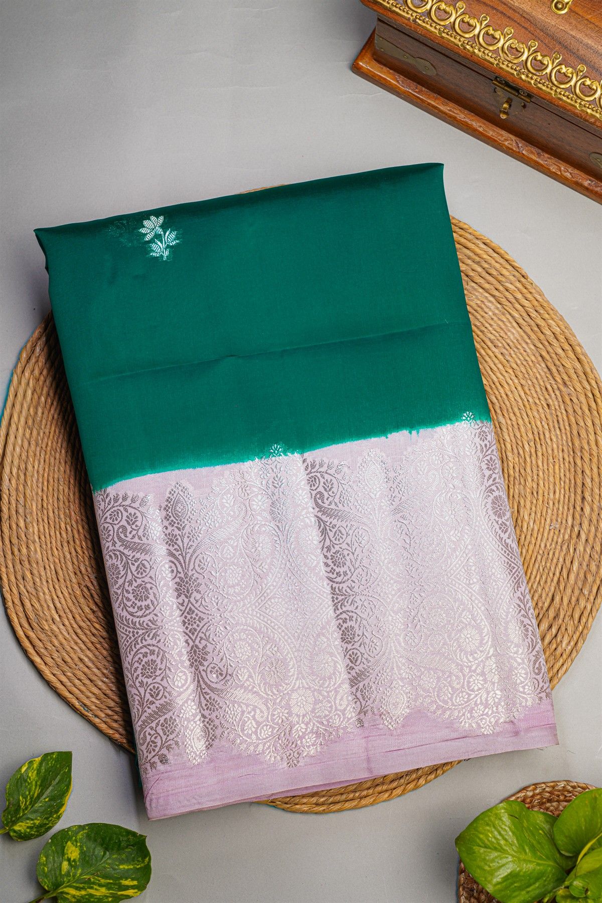 Fancy Matka Silk Bottle Green Saree