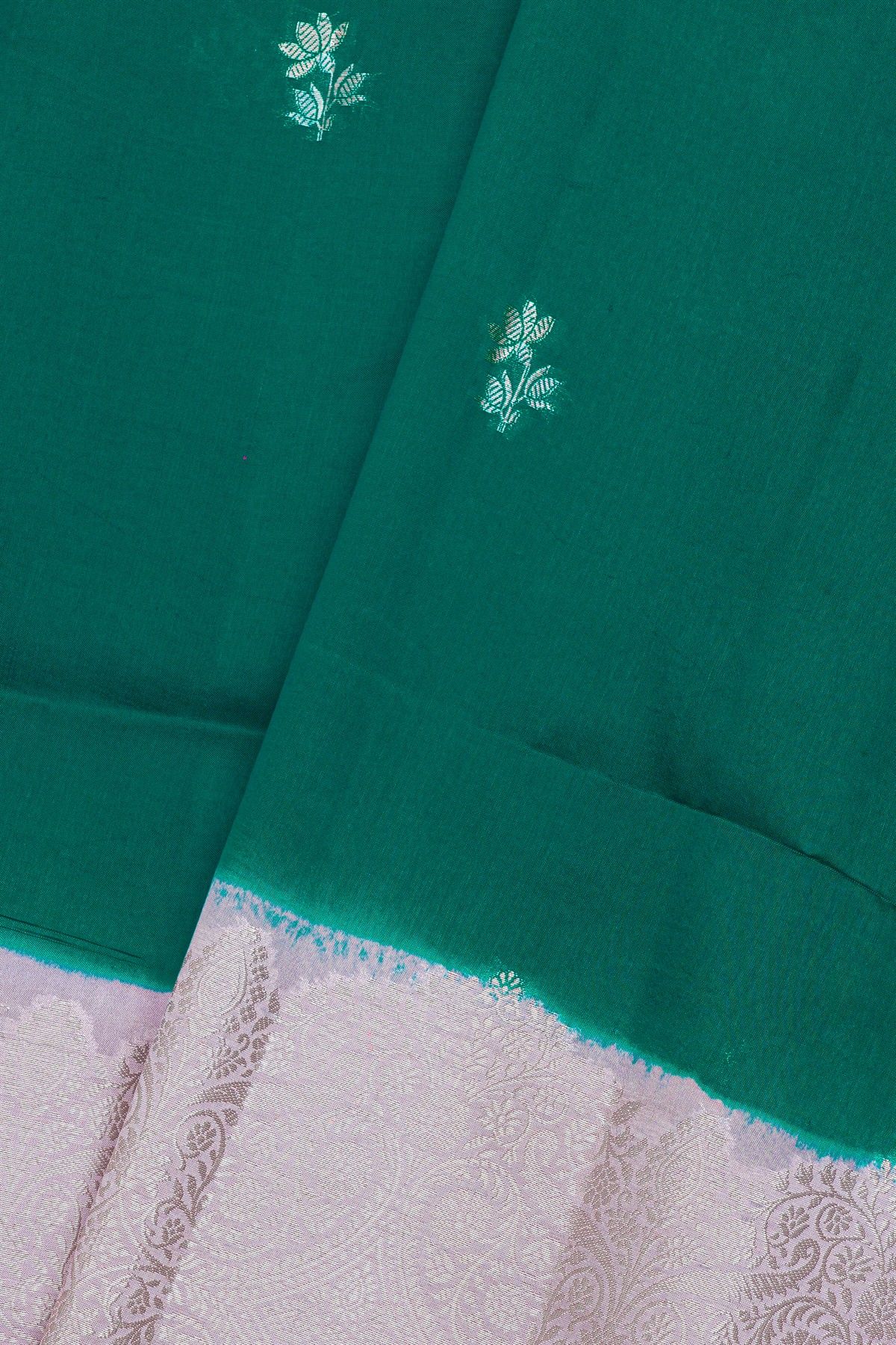 Fancy Matka Silk Bottle Green Saree
