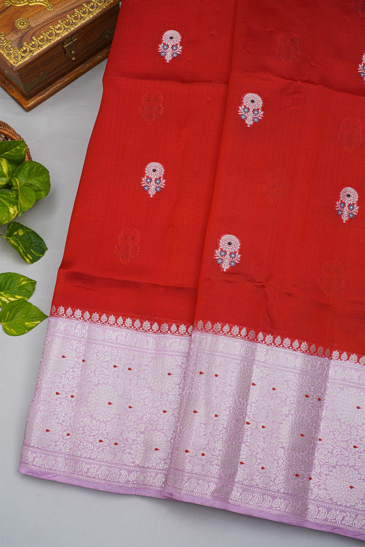 Fancy Matka Silk Red Saree