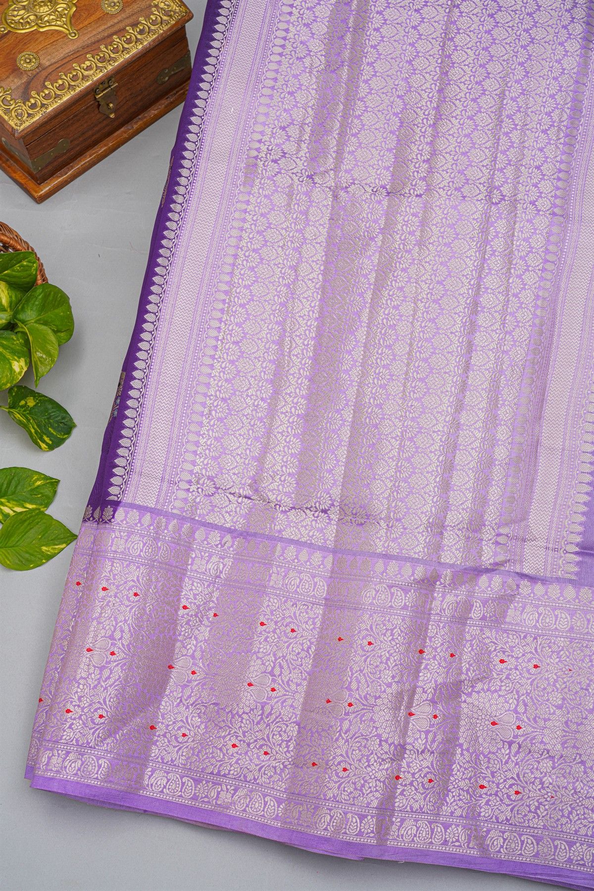 Fancy Matka Silk Violet Saree