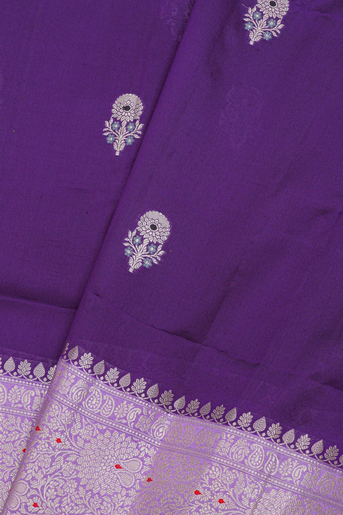 Fancy Matka Silk Violet Saree
