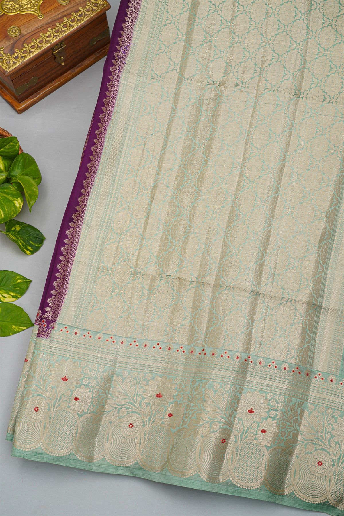 Fancy Matka Silk Violet Saree