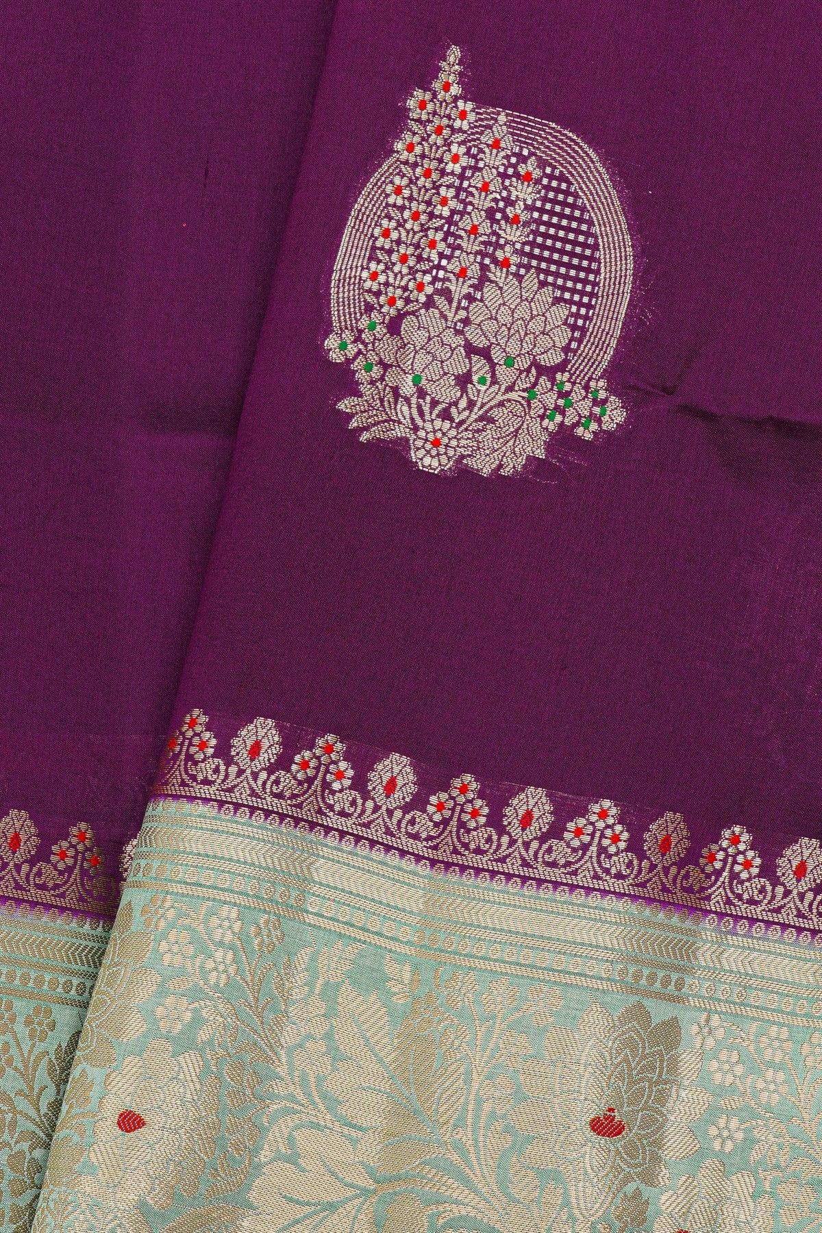 Fancy Matka Silk Violet Saree