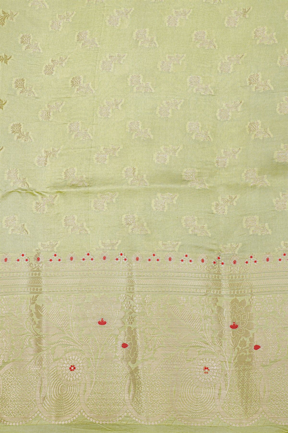Fancy Matka Silk Bottle Green Saree