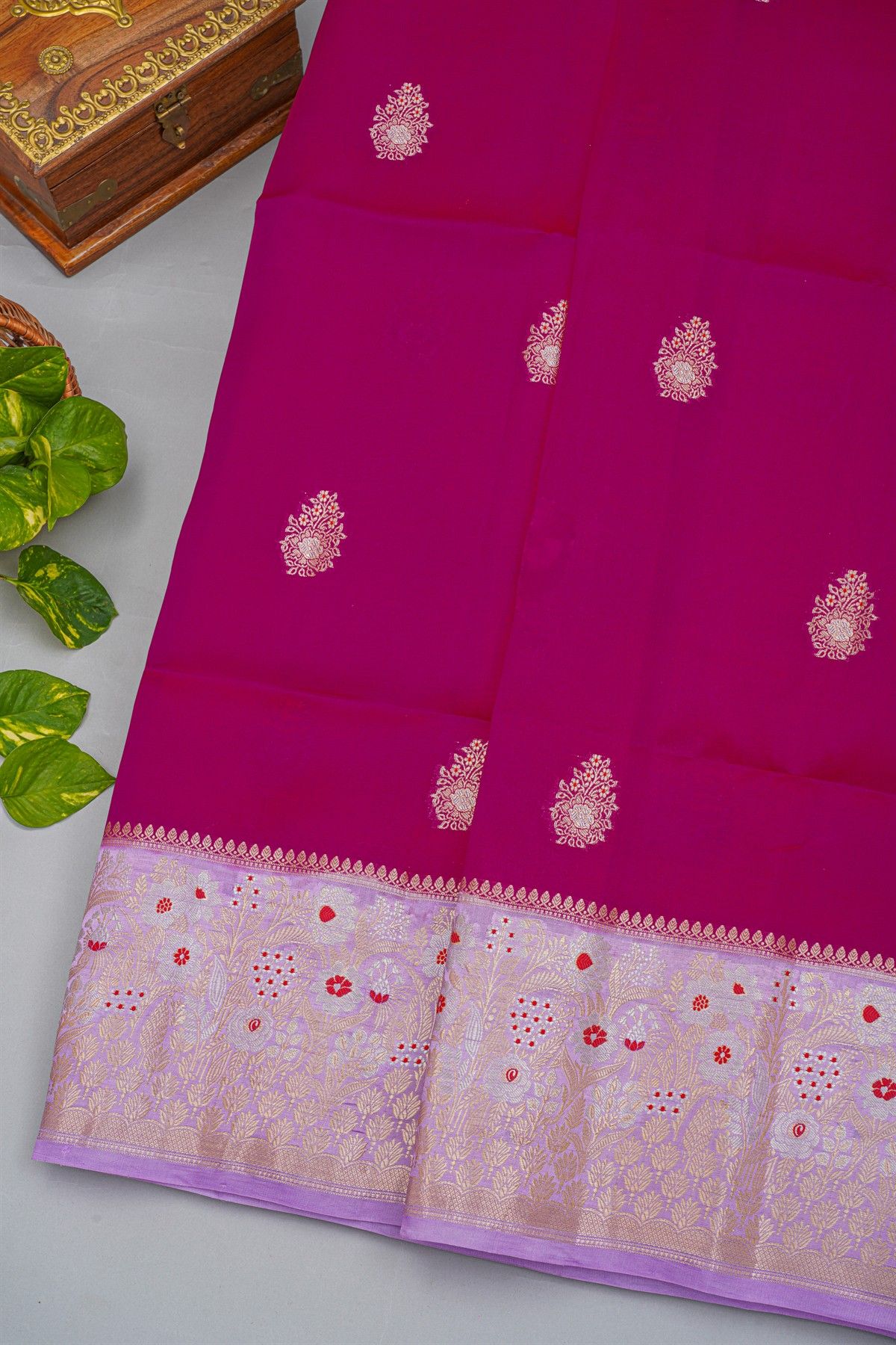Fancy Matka Silk Magenta Saree