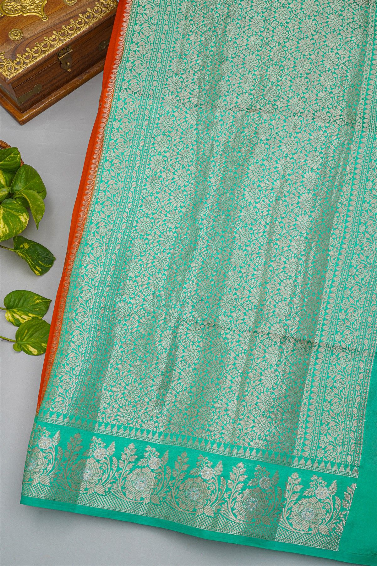 Fancy Matka Silk Orange Saree