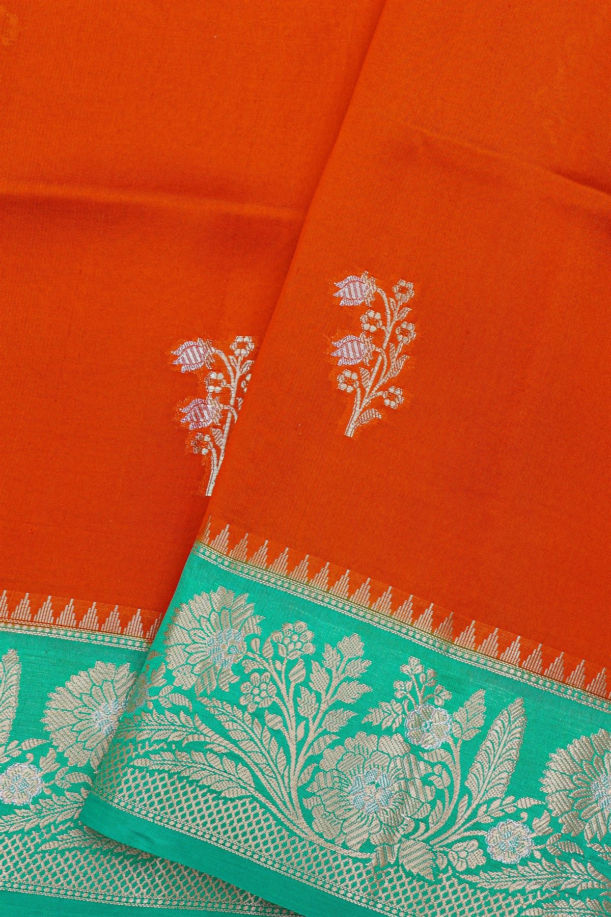 Fancy Matka Silk Orange Saree