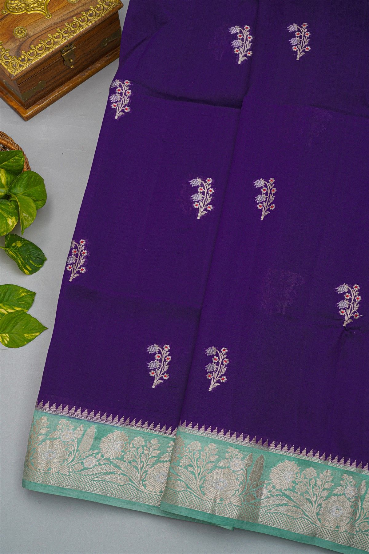 Fancy Matka Silk Royal Blue Saree