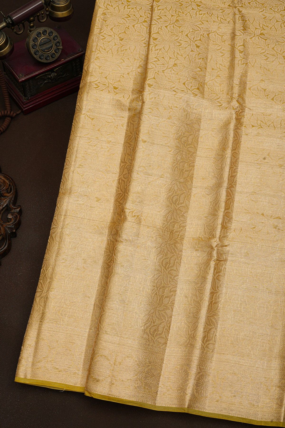 Fancy Kora Yellow Saree
