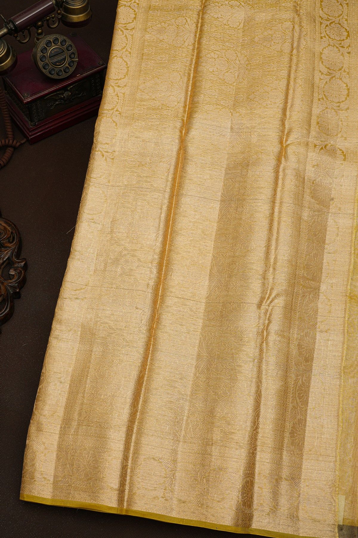 Fancy Kora Yellow Saree