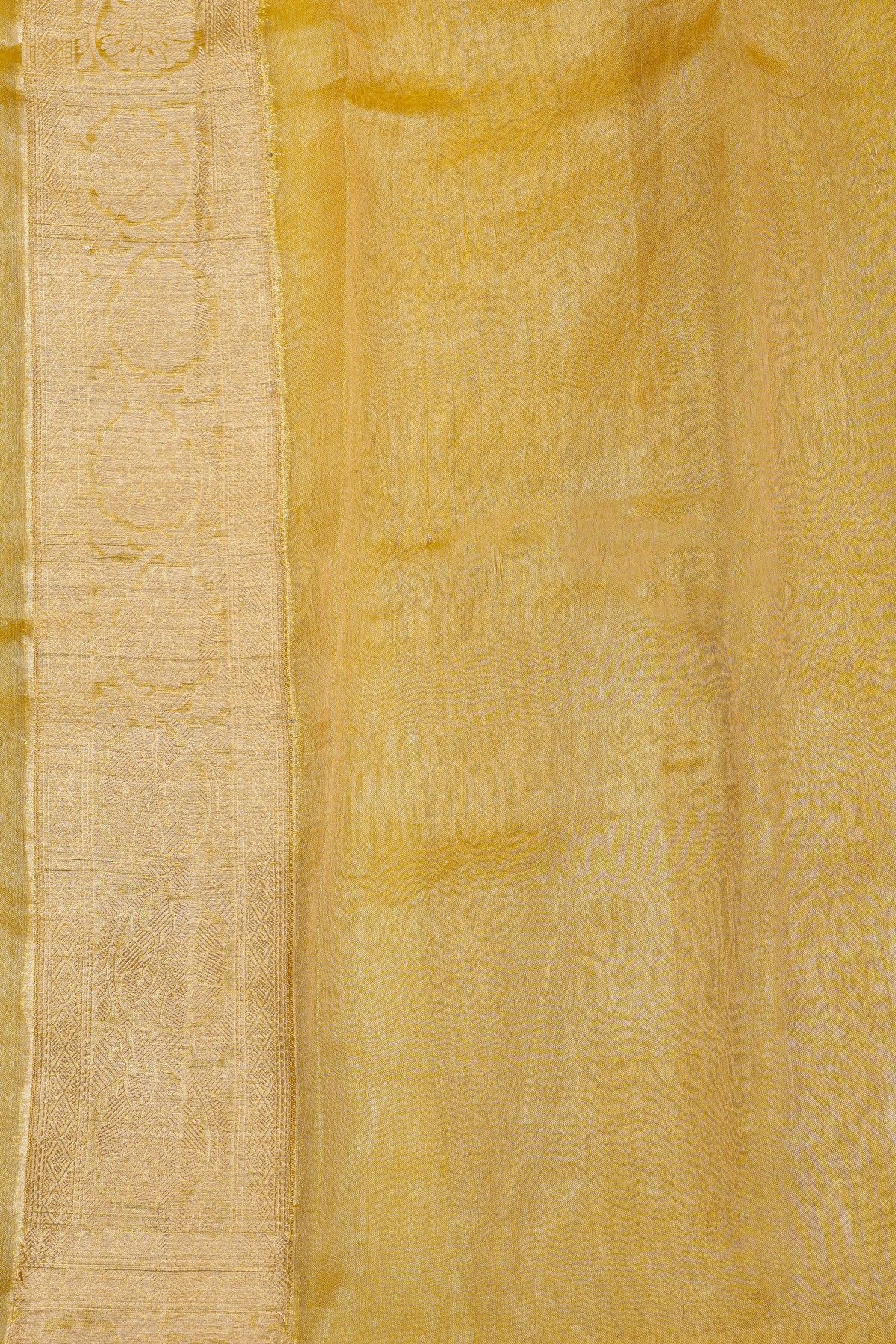 Fancy Kora Yellow Saree