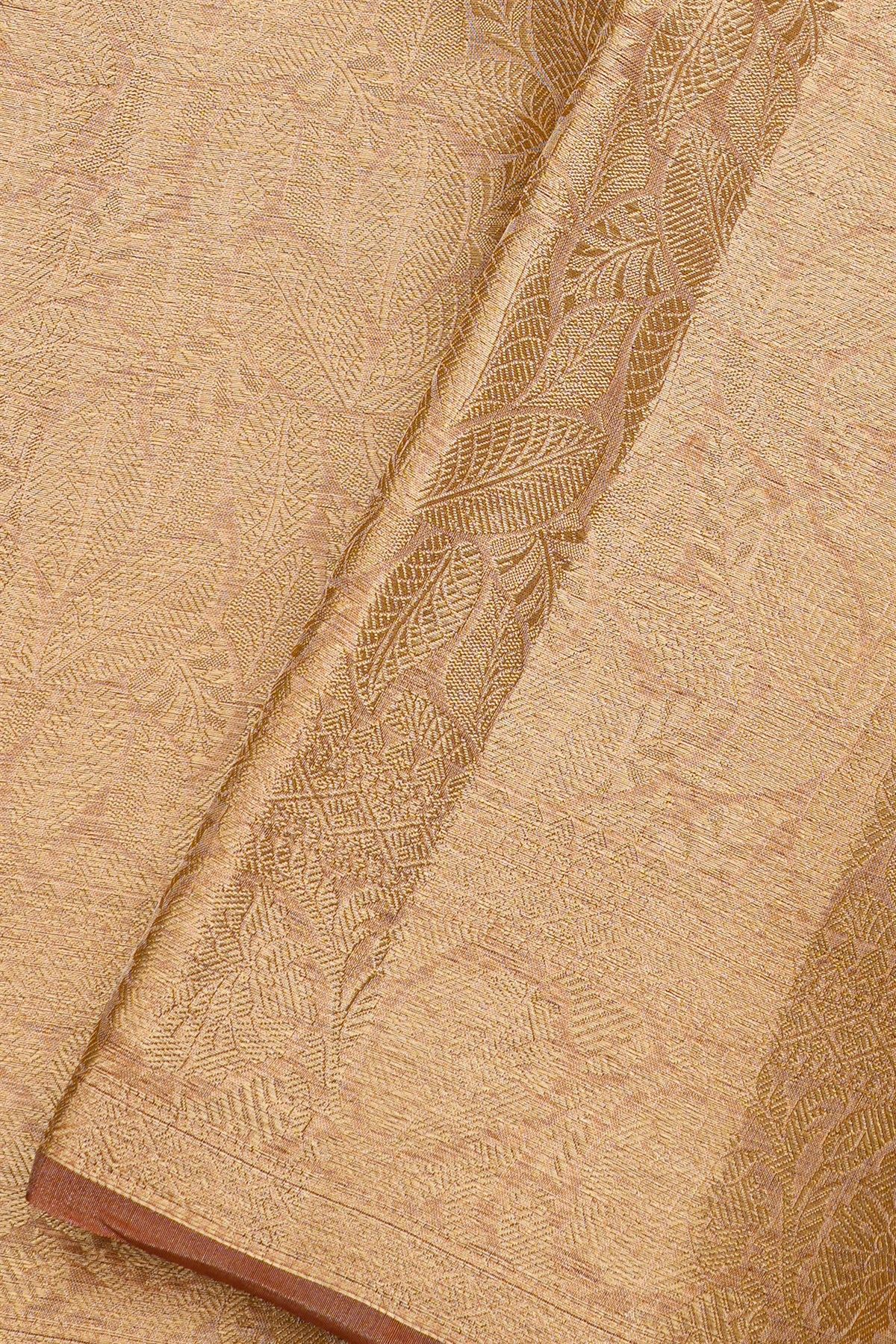 Fancy Kora Peach Saree