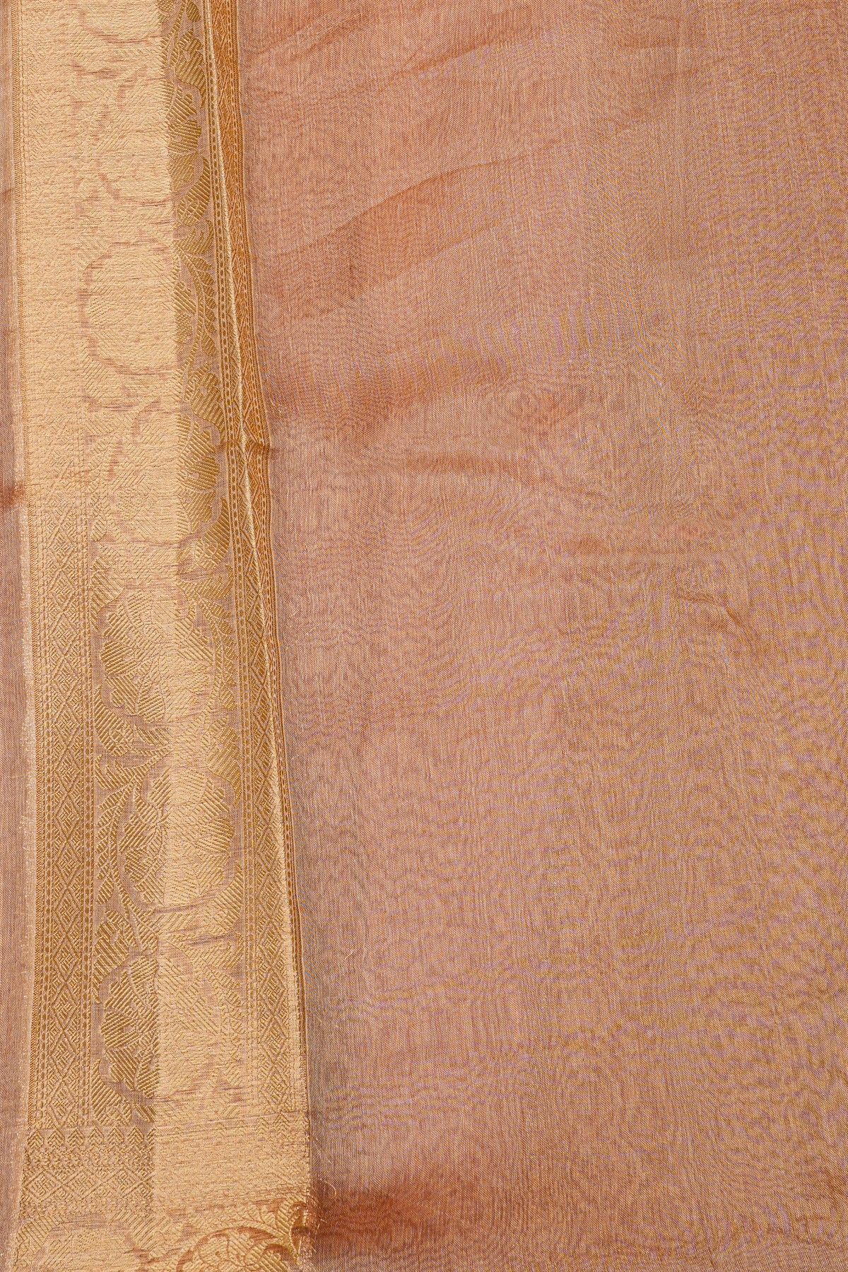 Fancy Kora Peach Saree