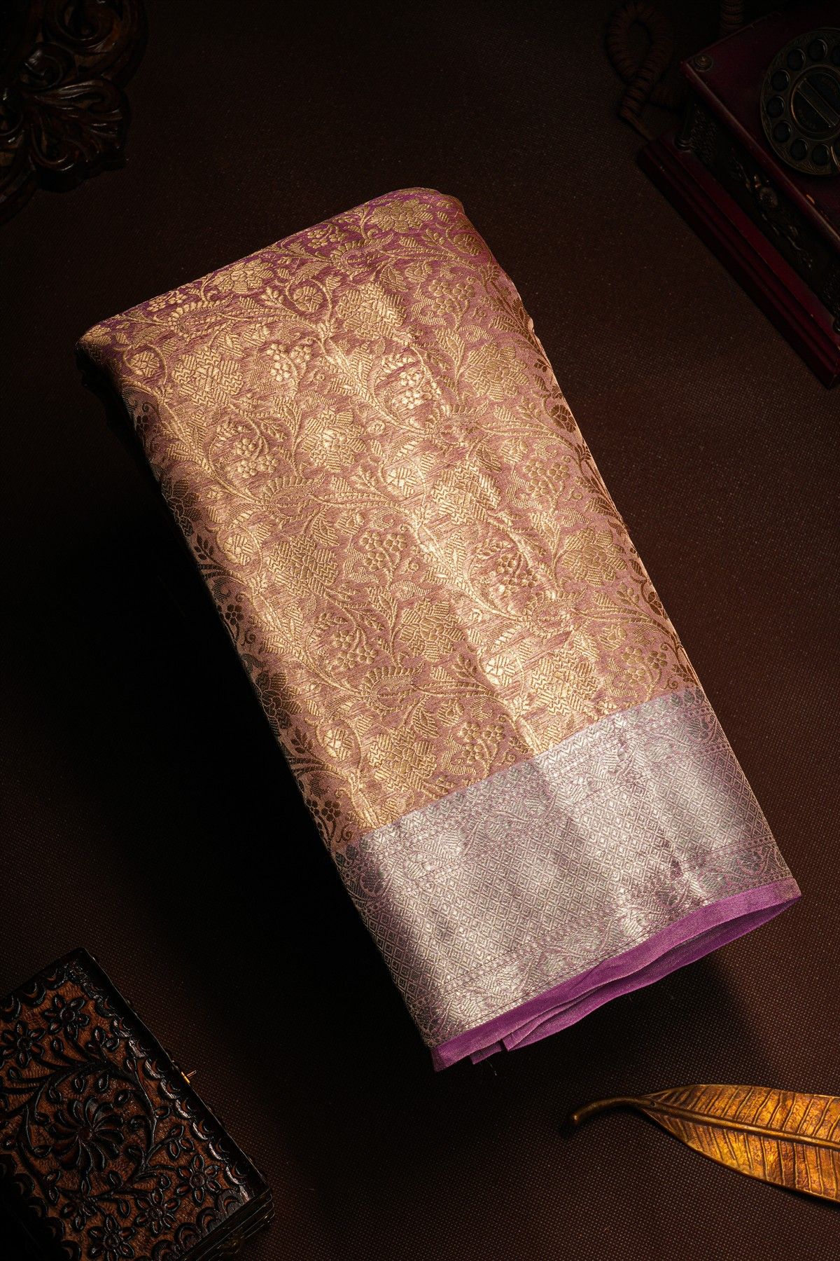Fancy Kora Lavender Saree