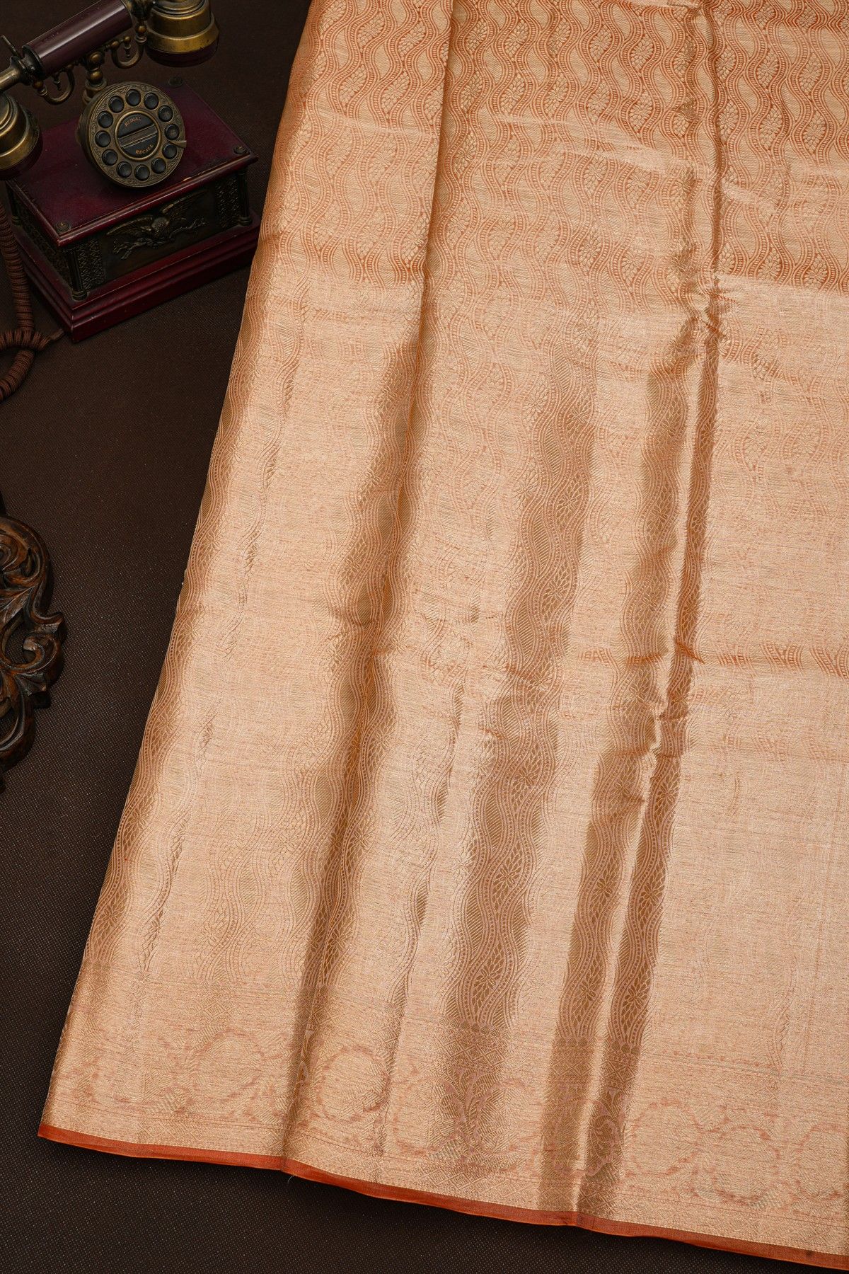 Fancy Kora Rust Saree