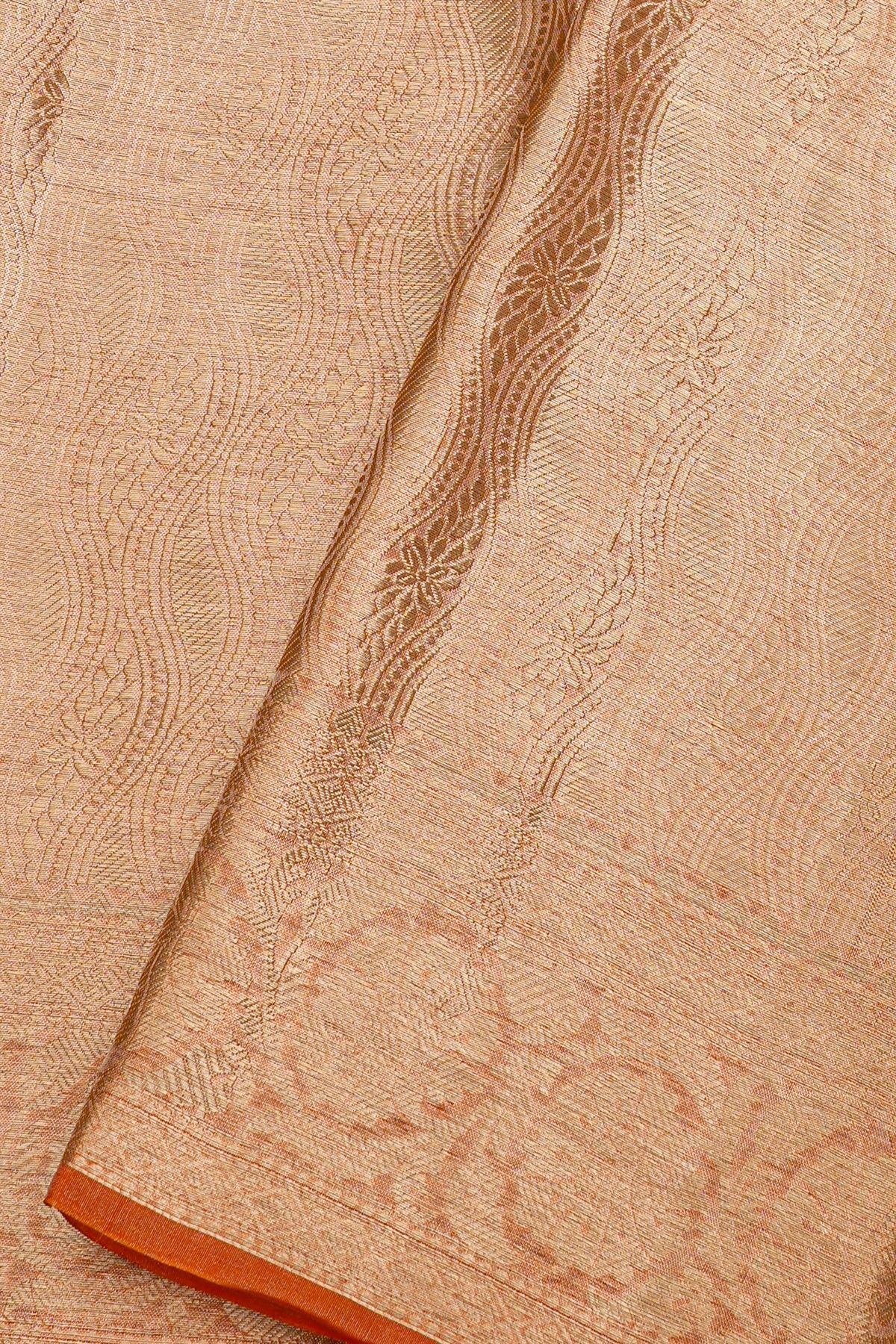 Fancy Kora Rust Saree