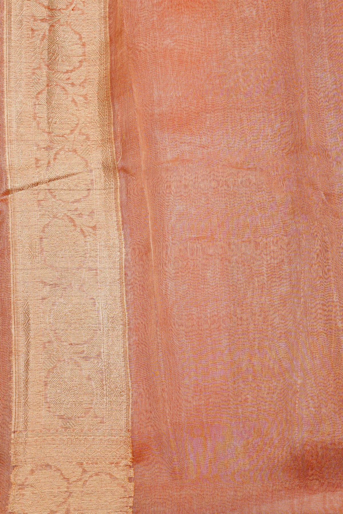 Fancy Kora Rust Saree