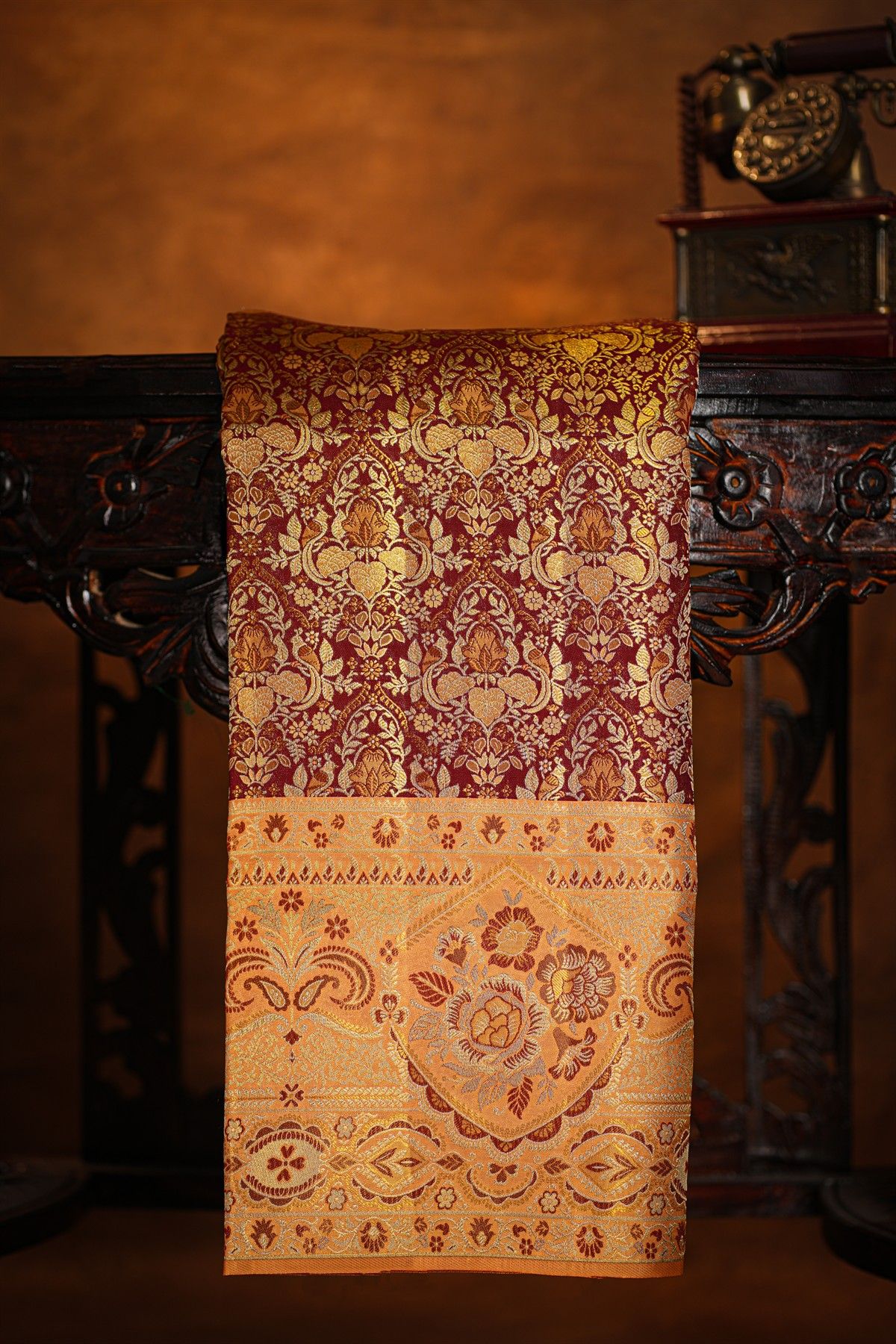 Kancheepuram Silk Maroon Saree