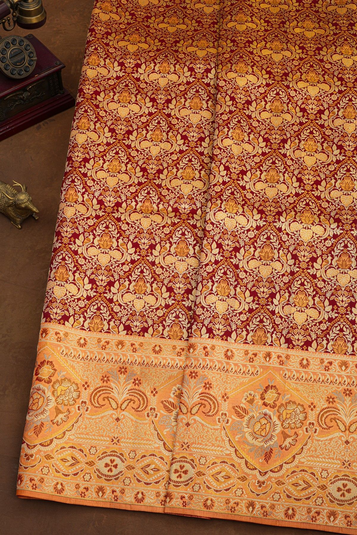 Kancheepuram Silk Maroon Saree