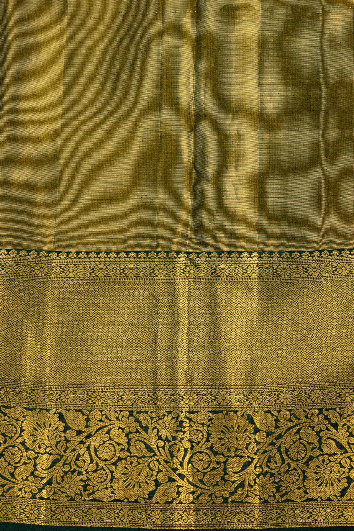 Kancheepuram Tissue Bottle Green Saree