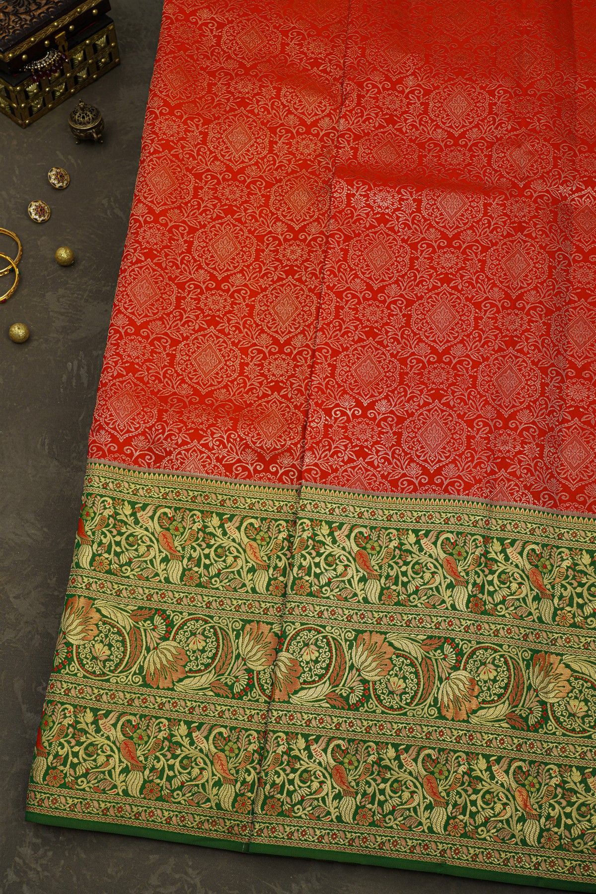 Kancheepuram Silk Red Saree