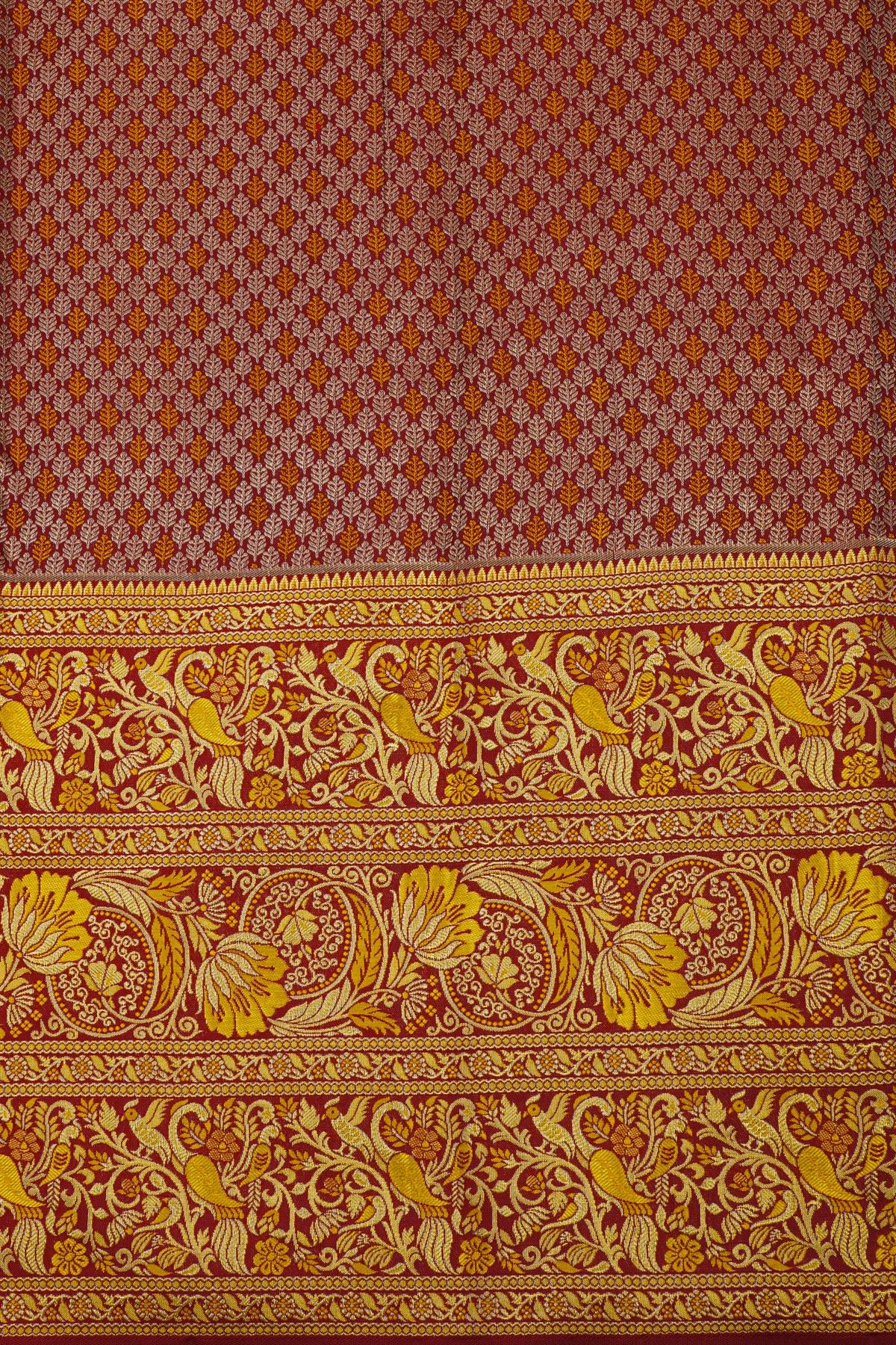 Kancheepuram Silk Mustard Saree