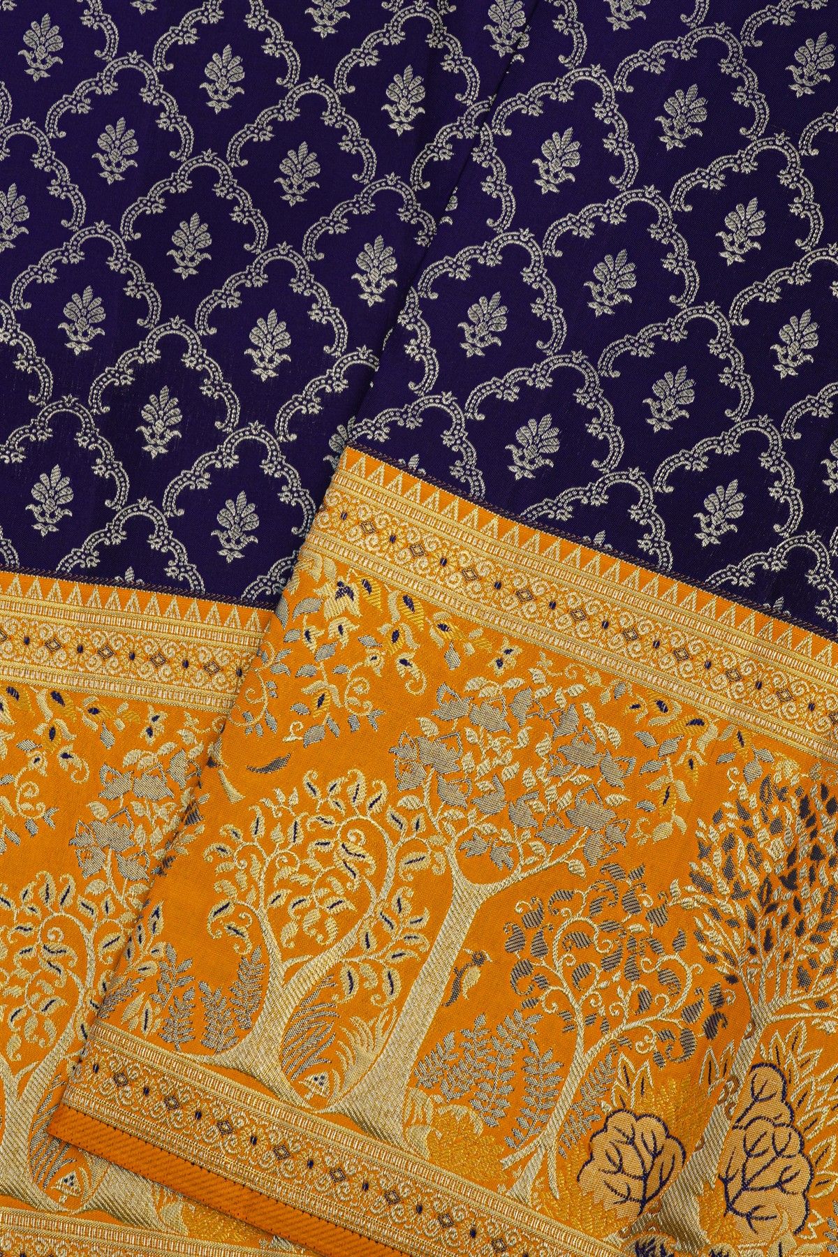 Kancheepuram Silk Navy Blue Saree
