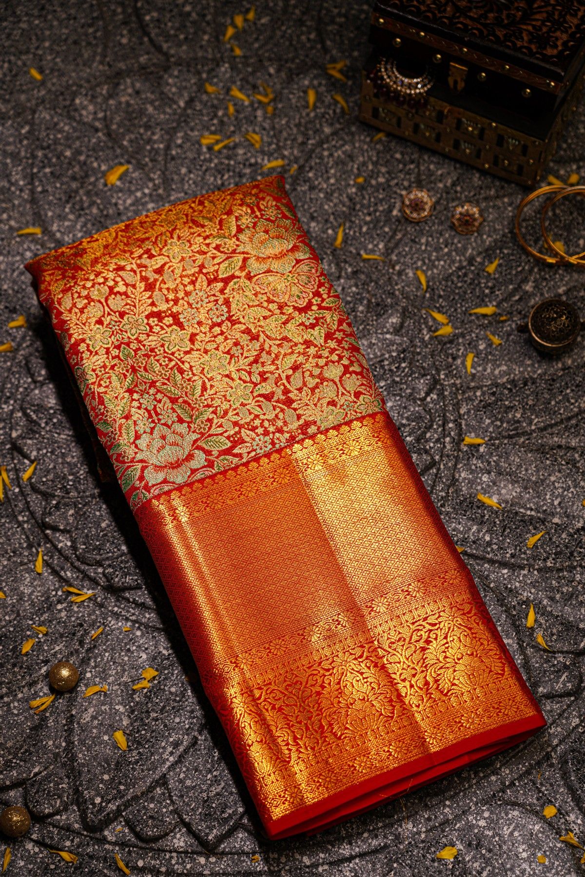 Kancheepuram Silk Red Saree