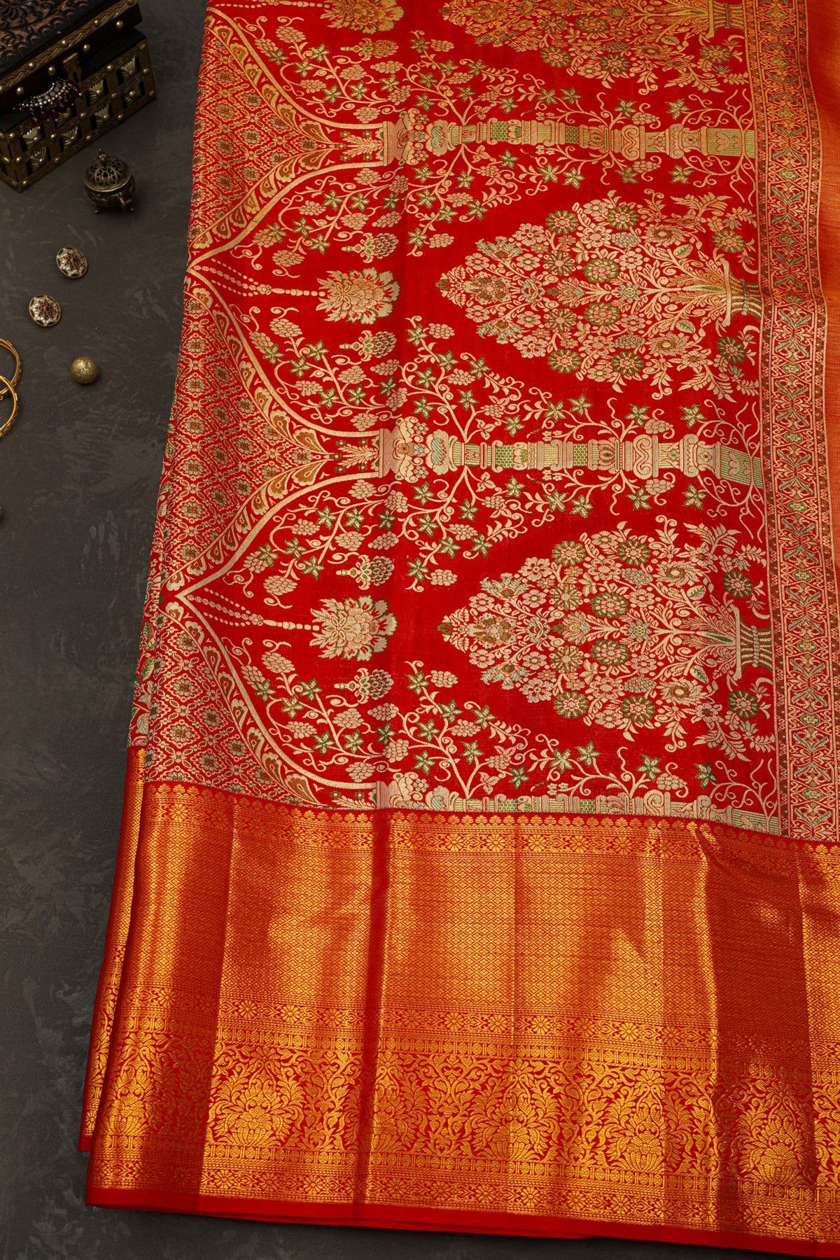Kancheepuram Silk Red Saree