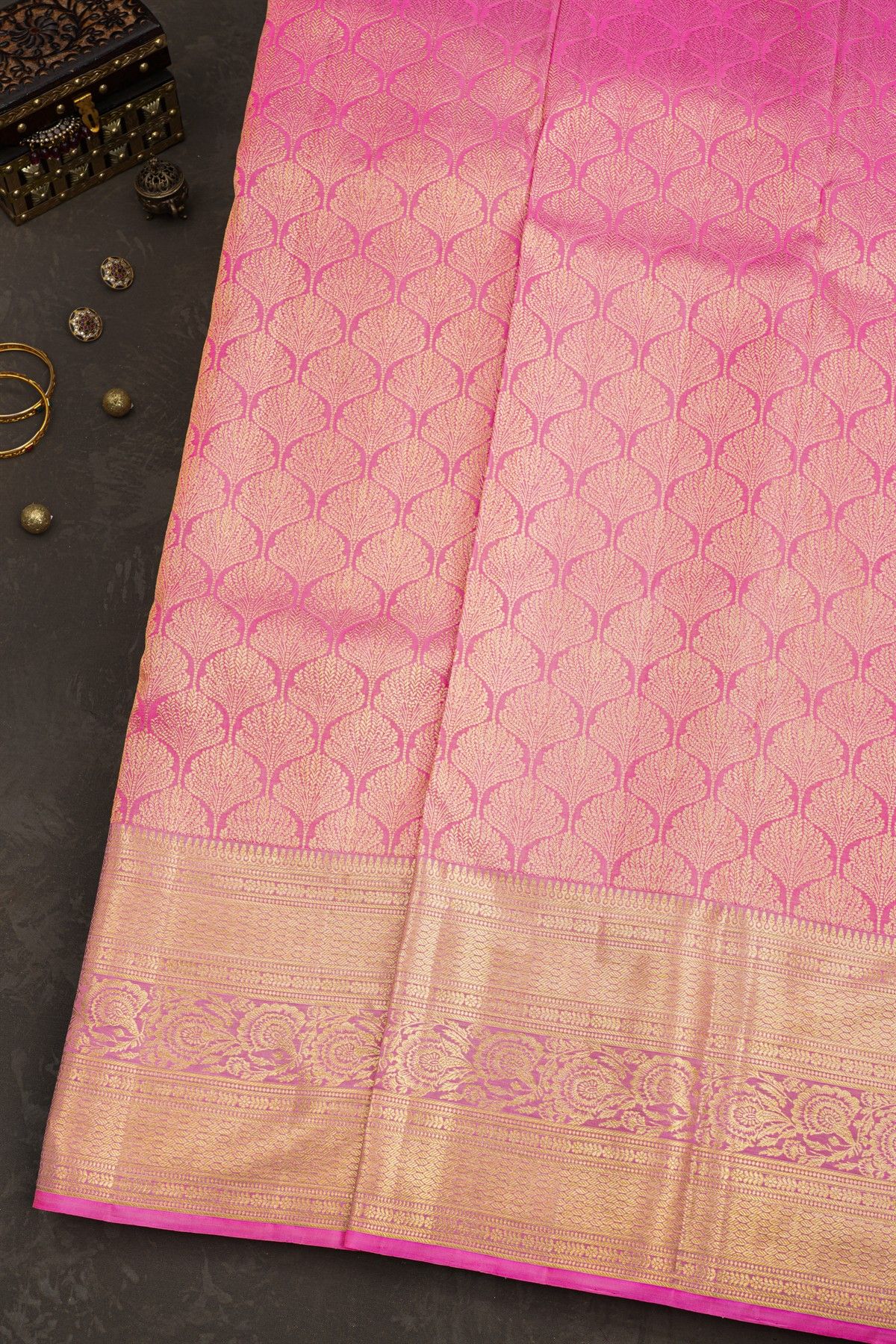 Kancheepuram Silk Pink Saree