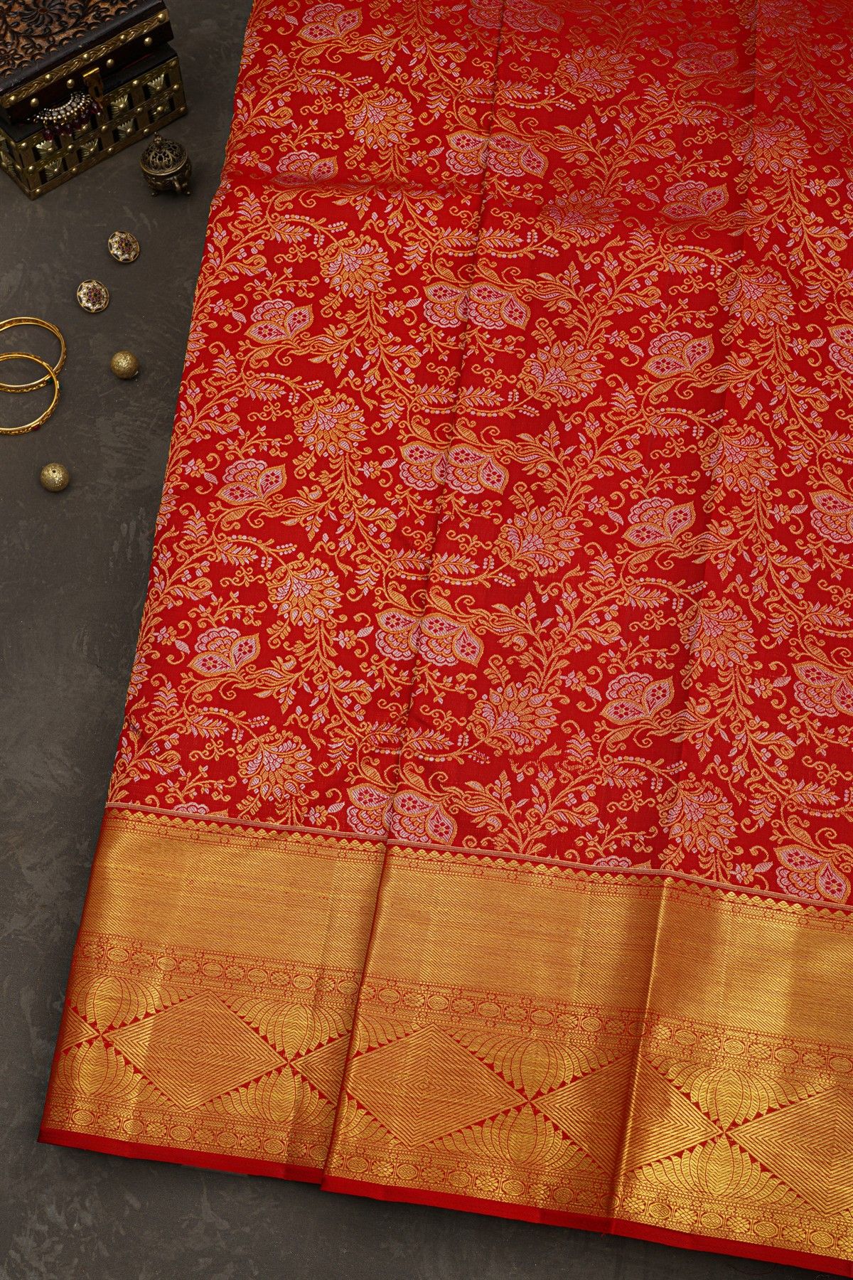 Kancheepuram Silk Red Saree