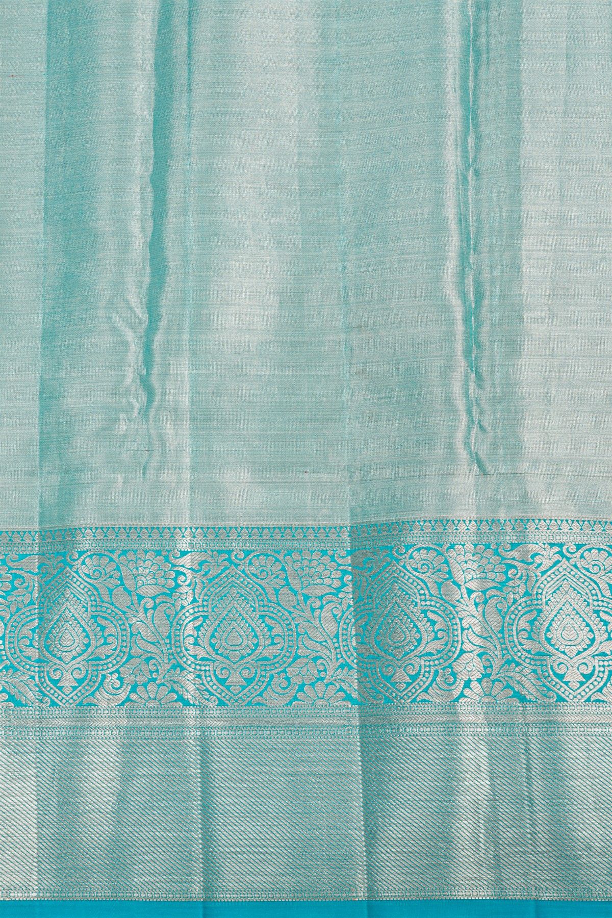 Kancheepuram Tissue Sky Blue Saree.