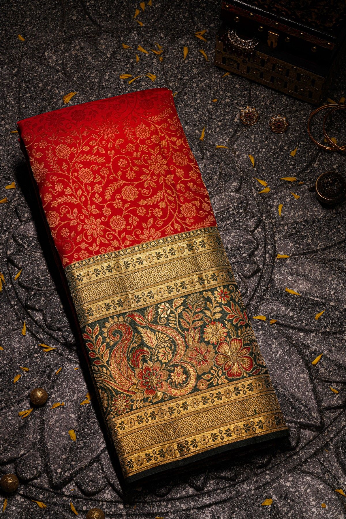 Kancheepuram Silk Red Saree