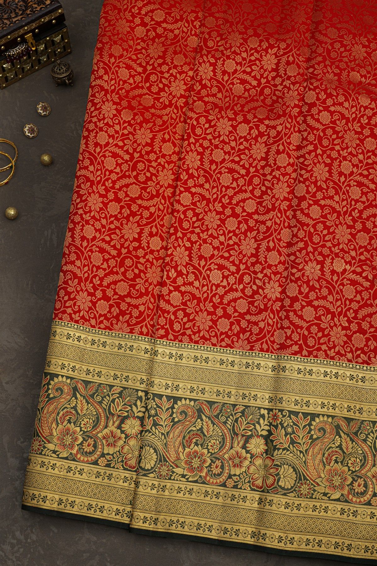Kancheepuram Silk Red Saree