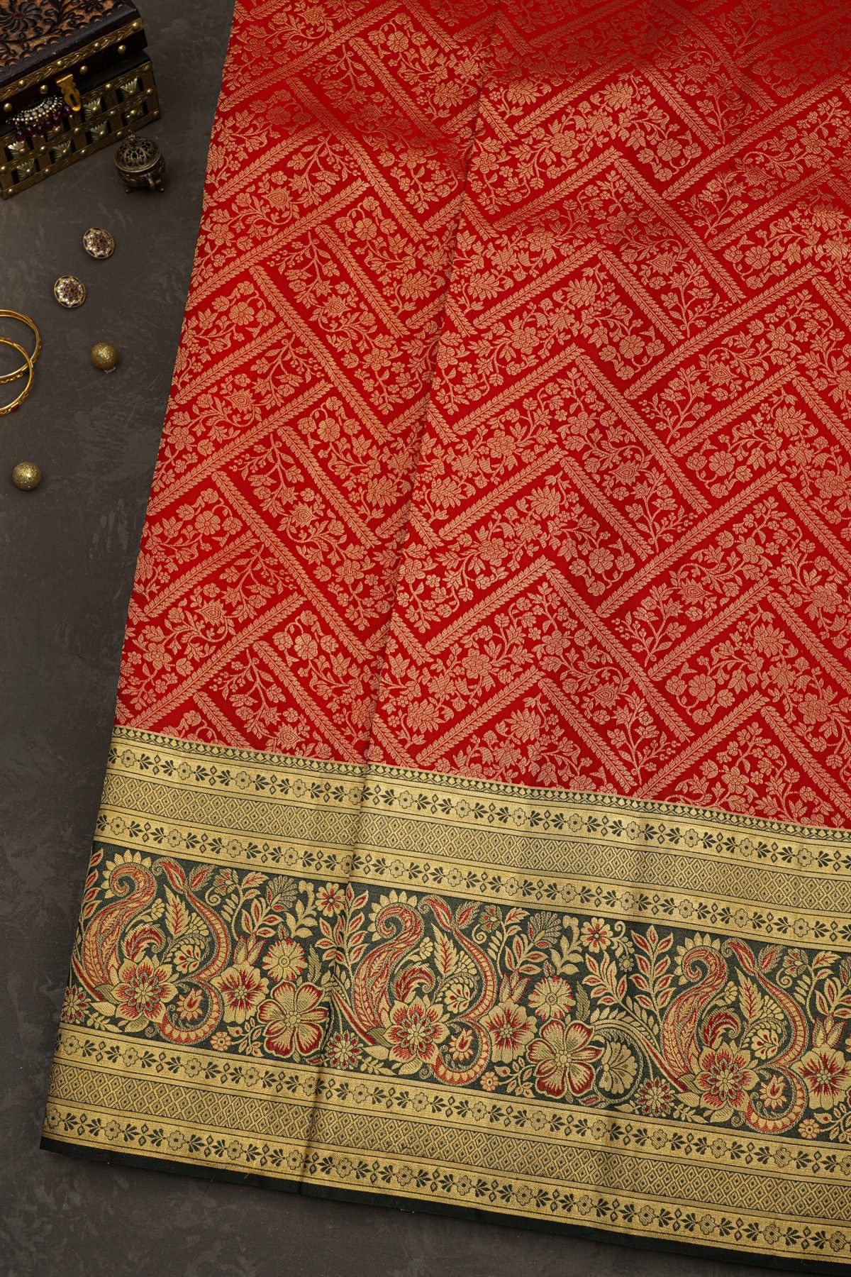 Kancheepuram Silk Red Saree
