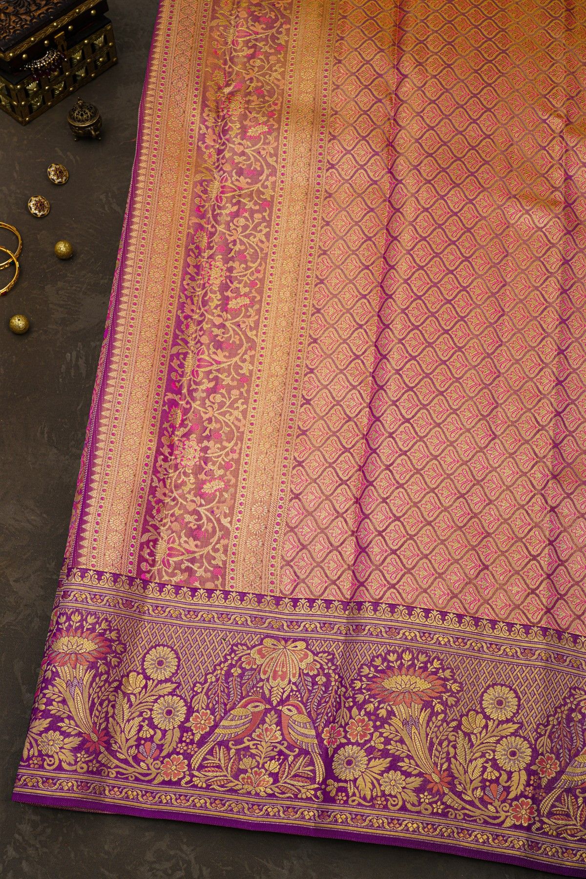 Kancheepuram Silk Pink Saree