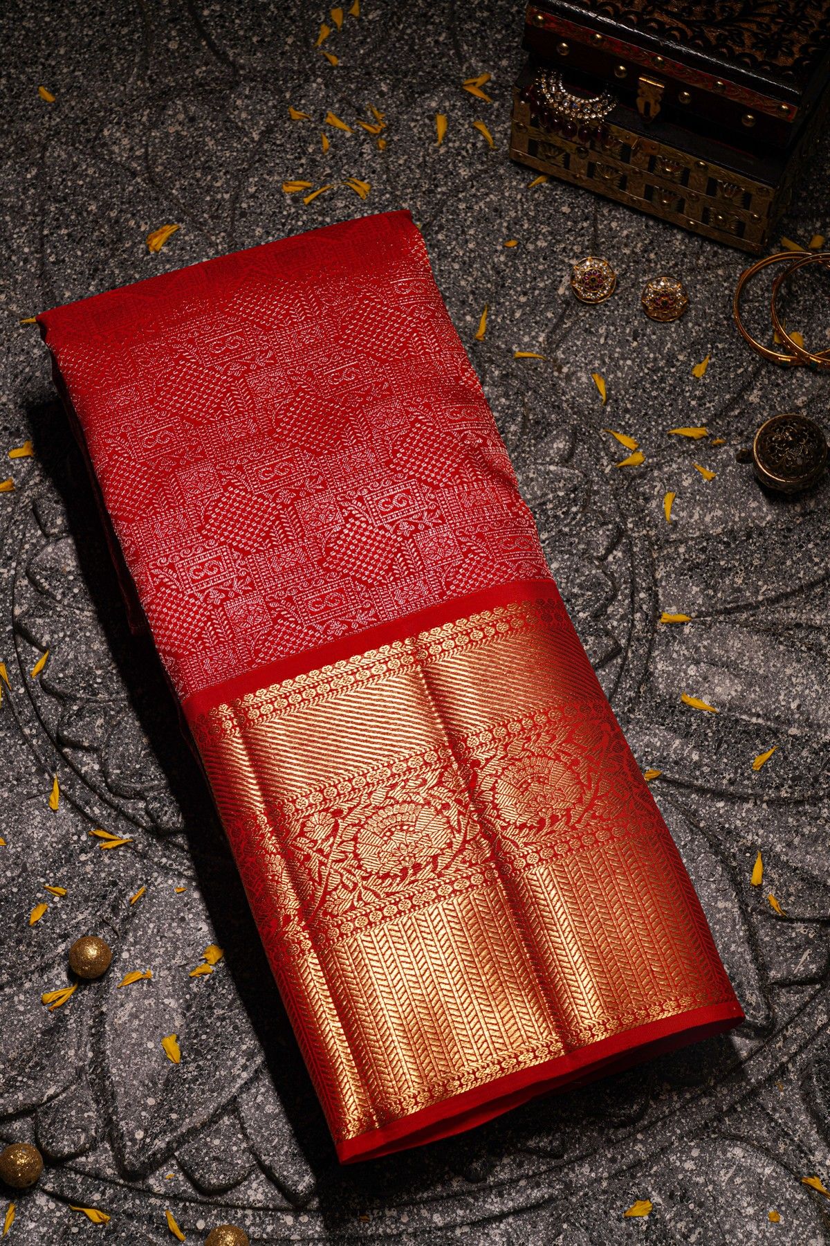 Kancheepuram Silk Red Saree